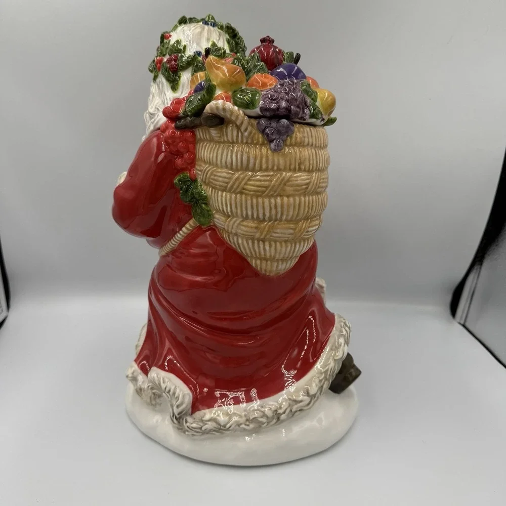Department 56 Christmas Santa Claus‎ Cookie Jar Peggy Toole 2001 Hand Painted